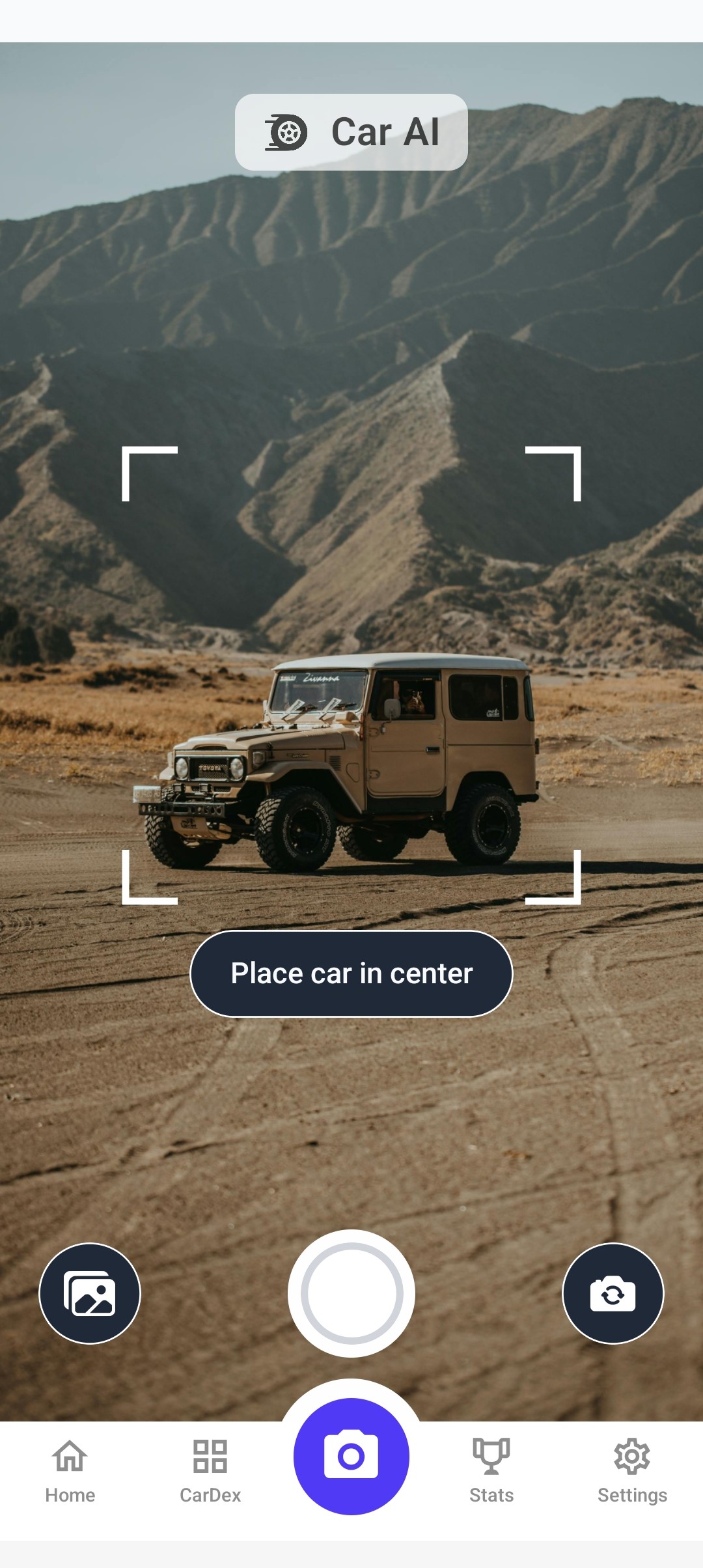 Car AI Scan Interface